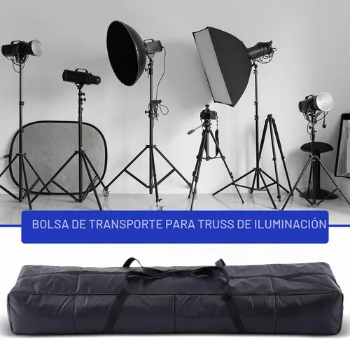 Vista 2 de Bolsa de soporte de luz de altavoz de 62" con algodón perlado, bolsa