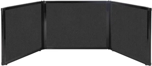 Vista 28 de Versare Pantalla plegable de mesa Partición de 3 paneles Divisor de espacio de trabajo portátil ligero Negro 78 x 24 pulgadas