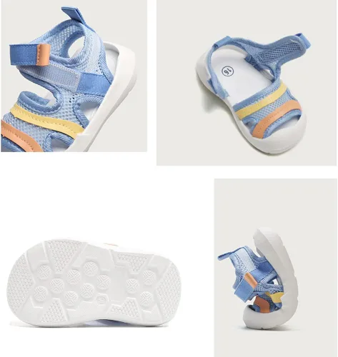 Vista 26 de OAISNIT Sandalias deportivas para bebés, niños y niñas, ligeras, antideslizantes, suela de goma, zapatos de agua acuática para playa, zapatos