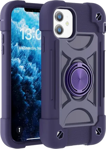 Vista 85 de MARKILL Funda compatible con iPhone Air de 6.5 pulgadas 2025 con soporte de anillo giratorio de 360 grados, protección contra caídas de grado
