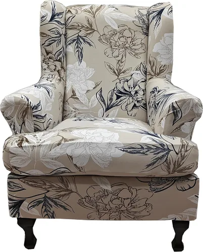 Vista 51 de CRFATOP 2 fundas elásticas para silla con respaldo de alas de mariposa, fundas de tela de elastano con respaldo de ala, fundas para sillón con parte