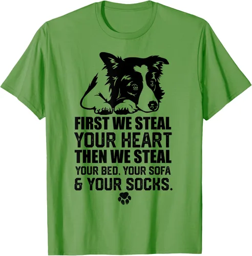 Vista 16 de Border Collie Steal Your Heart Steal Your Bed - Camiseta de sofá, Gris