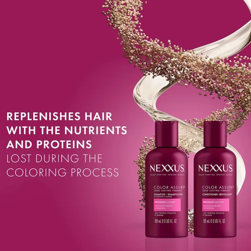 Vista 3 de Nexxus Champú sin sulfato con ProteinFusion, 12 unidades para cabello tratado teñido, 3 onzas