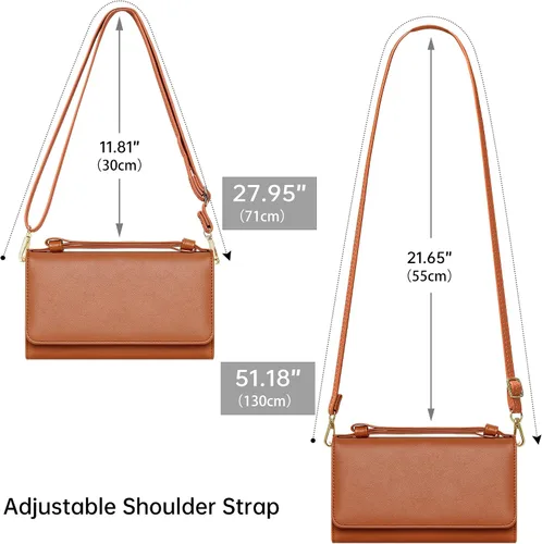 Vista 4 de GEEAD Bolsos cruzados pequeños de moda para mujer con ranuras para tarjetas, cuero sintético para mujer