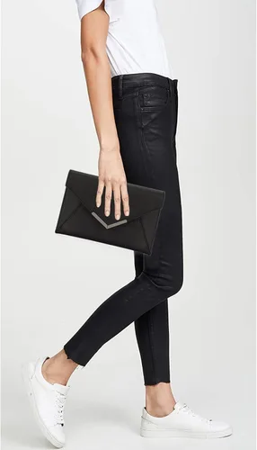 Vista 7 de Dexmay - Bolso de mano tipo sobre para mujer, tamaño mediano, de piel saffiano, plegable