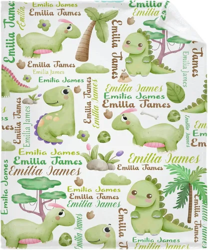 Vista 25 de Manta ligera de franela de dinosaurio de nuggets de pollo, regalos para niñas y mujeres en todas las estaciones, para cama, sofá, 30 x 40 pulgadas
