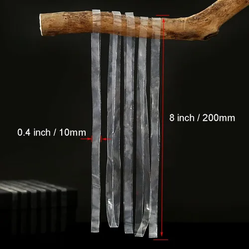 Vista 5 de 20 bandas de goma grandes transparentes de 8 pulgadas que apenas degradan las bandas elásticas de TPU resistentes para envolver y fijar
