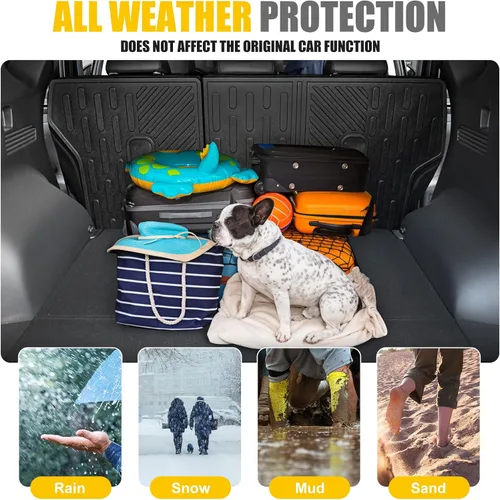Vista 4 de Alfombrilla de respaldo para Hyundai Tucson 2022-2026 para todo tipo de clima, protector de asiento trasero de elastómero termoplástico, forro