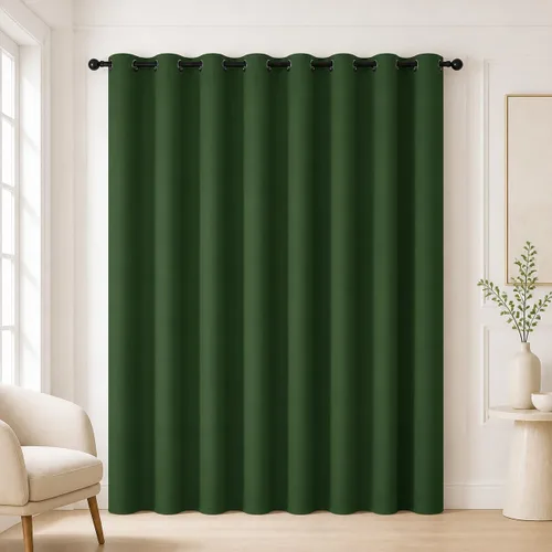 Vista 318 de Deconovo Cortinas opacas 100% con forro negro, cortinas con ojales aisladas térmicamente que reducen el ruido, doble capa para oscurecer