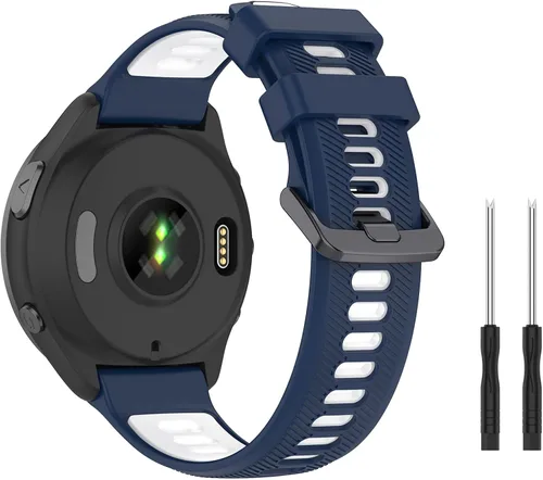 Vista 9 de Compatible con las correas de reloj Garmin Forerunner 965, correa deportiva de silicona suave de repuesto para Garmin Forerunner 965 Band