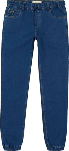 Vista 2 de Nautica Pantalones de mezclilla elásticos para niños, estilo de 5 bolsillos y cierre de cordón