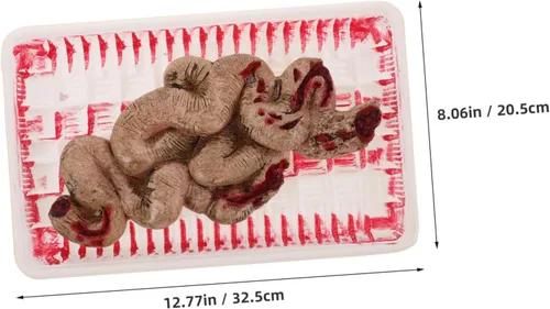 Vista 2 de Garneck Accesorio de órgano para intestinos corporales de Halloween, juguete complicado, piezas del cuerpo humano aterradoras falsas para Halloween