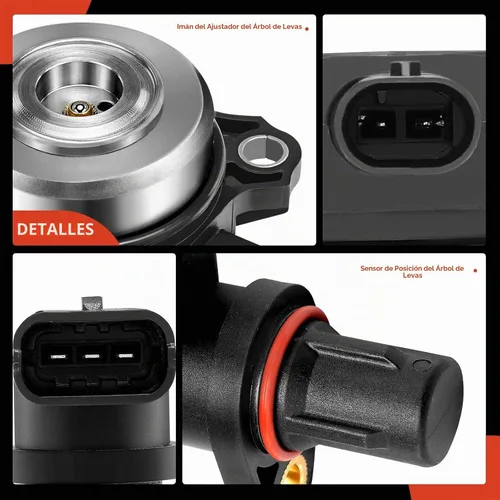 Vista 8 de A-Premium 8-PC Sensor de posición del árbol de levas y ajustador de árbol de levas Solenoide imán