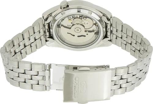 Vista 2 de Seiko 5 Reloj automático de acero inoxidable plateado con esfera azul SNK371K1, Negro -, Automático, reloj automático