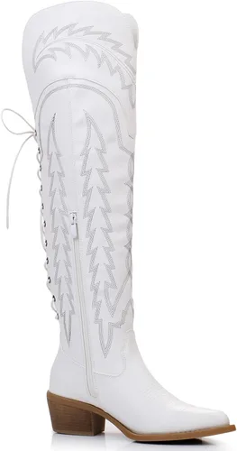 Vista 3 de GLOBALWIN Women's Over The Knee Thigh High Tall Boots for Women Long Boots with Side Zipper