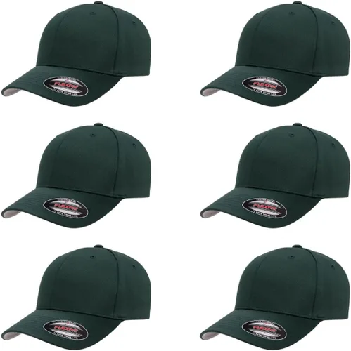 Vista 58 de Gorra de béisbol Flexfit Wooly Combed Premium de 6 paneles estructurada Ajuste elástico Paquete al por mayor disponible Negro