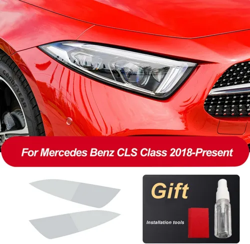 Vista 4 de JCAKES Car Headlight Tint Black Protective Film Transparent TPU Sticker ，for Mercedes Benz GLS CLS Class 2016-Present Accessories