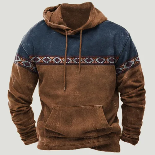 Vista 2 de Sudaderas con capucha de invierno para hombre, diseño gráfico, de moda, manga larga, con bolsillo, holgada, blusa