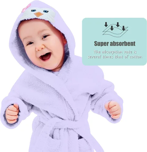Vista 4 de HIPHOP PANDA Baby Robe for 0-9 Months