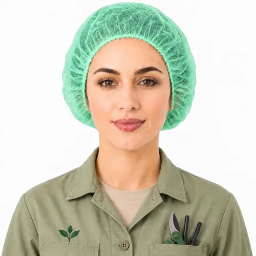 Vista 13 de Gorras Bouffant desechables, red de pelo de 21 pulgadas, tapón elástico para servicio de alimentos, cubierta de cabeza para dormir (blanco-1000)