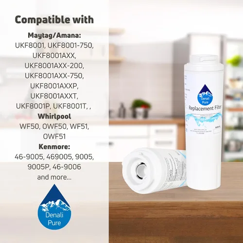Vista 9 de Upstart Battery KitchenAid KBFS25EWMS - Paquete de 3 filtros de agua de repuesto para refrigerador, compatible con el cartucho de filtro de agua