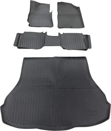 Vista 14 de TAPTES Alfombrillas de Piso para Tesla Model S 2019, 2018, 2017, 2016, 2015, Premium Para Todo Clima Antideslizantes Impermeables Forros de Piso