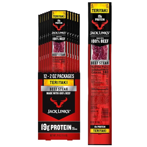 Vista 12 de Jack Link's Carne de Res en Filete, Original - Snacks de Proteína, Snack de Carne con 23g de Proteína, Hecho con 100% Carne, Envase a Granel