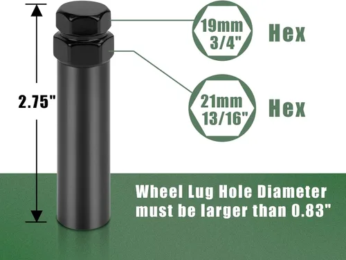 Vista 3 de Llave de Tuercas de Seguridad Estriadas Pequeñas de 6 Puntos Herramienta de Dado para Afinador - Llave de Tuerca de Seguridad de Diámetro Compatible