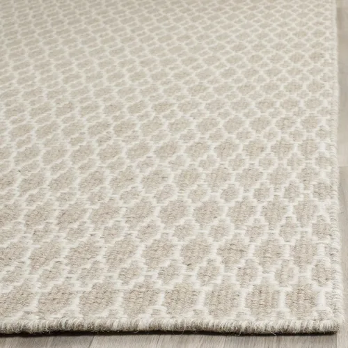 Vista 4 de SAFAVIEH Oasis Collection - Alfombra de área de 6 x 9 pies, beige y marfil, hecha a mano, lana de tejido plano, ideal para zonas de alto tráfico