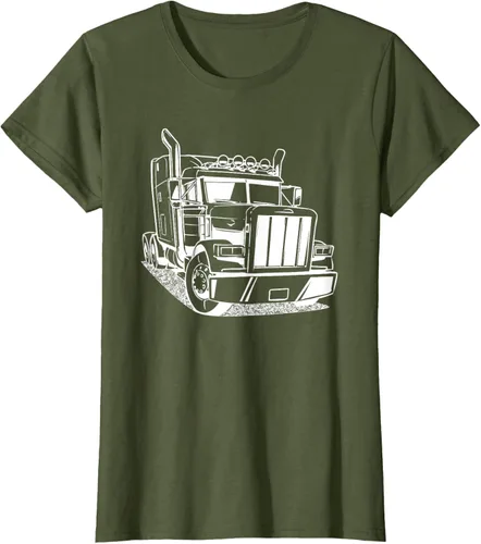 Vista 91 de Diesel Big Rig 18 Wheeler - Camiseta de camionero para camionero, Negro, S