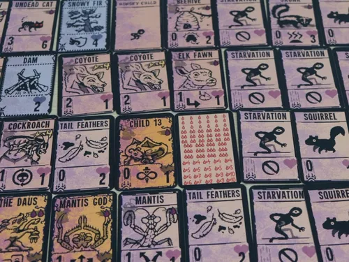 Vista 4 de Juego de cartas de inscryption con 230 cartas laminadas