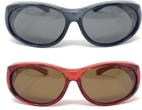 Vista 15 de The Boca - Gafas de sol polarizadas coloridas para mujer, ovaladas, rectangulares, para usar sobre gafas