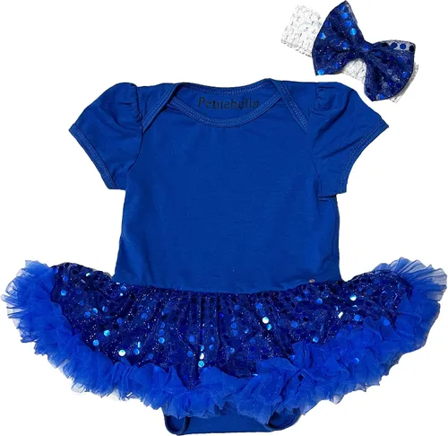 Vista 3 de Petitebella Vestido de bebé tutú de lentejuelas de un solo color Nb-59.1 ft
