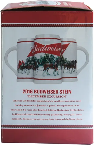Vista 7 de Budweiser Humpen, jarra para cerveza Holiday Stein, 31oz, 2016