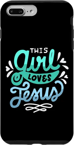 Vista 9 de Funda para iPhone 15 This Girl Loves Jesus Christian Faith Women
