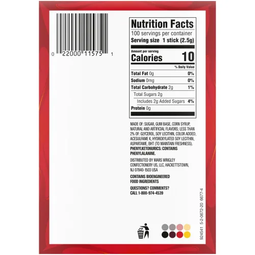 Vista 2 de Wrigley's Big Red Cinnamon Gum, paquete de 5 chicles (40 paquetes)