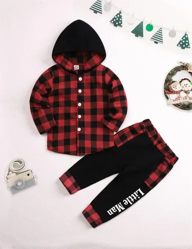Vista 9 de Conjunto de ropa para bebés y niños pequeños, camisa con capucha y pantalones deportivos para otoño e invierno