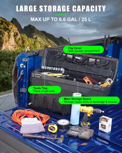 Vista 5 de SCITOO Cerradura y llaves caja de almacenamiento para caja de camión Tits para Chevrolet Colorado 2015-2020, para GMC Canyon 2015-2020 lado