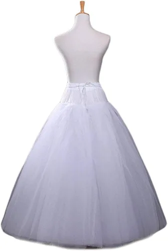 Vista 6 de CEZOM Línea A sin aros Enagua Crinoline Underskirt Slips Accesorios de Boda MPT-022 Blanco Blanco