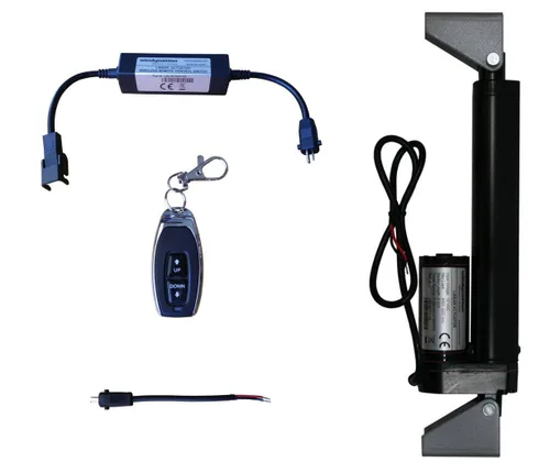 Vista 11 de WindyNation Actuador lineal de 12 voltios, 225 libras + fuente de alimentación de CA a 12 V CC + soportes de montaje del actuador