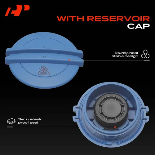Vista 6 de A-Premium Tanque de depósito de recuperación de desbordamiento de refrigerante [con tapa] Compatible con Volkswagen Jetta, Golf, Golf Alltrack, Golf