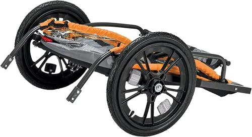 Vista 4 de Allen Remolque de bicicleta deportivo Hi-Viz para 2 niños, modelo ET2
