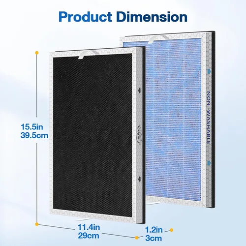 Vista 5 de JORAIR MSA3/MSA3S Filtro HEPA de Reemplazo Compatible con Dispositivos Membrane Solutions MSA3 y MSA3S, Filtro HEPA de 3 Etapas, 1 Paquete