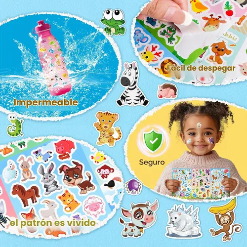 Vista 6 de Sinceroduct - Calcomanías de animales para niños, más de 1800 calcomanías Animal-01