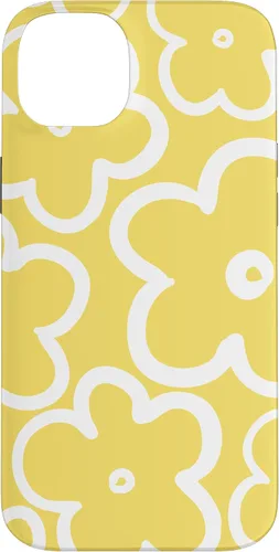 Vista 15 de iPhone 16 Cute Flower Pattern Wildflower Lemon Yellow and White Floral Case