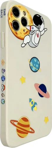 Vista 10 de Yonds Queen Funda protectora de TPU para iPhone SE 2022 (3ª generación), compatible con iPhone 7/8/SE2 (2020), diseño de astronauta, planeta, luna