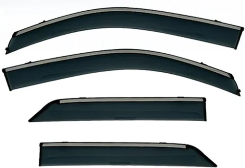 Vista 7 de 4 deflectores de viento para ventana lateral, sombra de montaje exterior, protectores de lluvia para Toyota Fortuner AN150/AN160 2016-2023 deflector