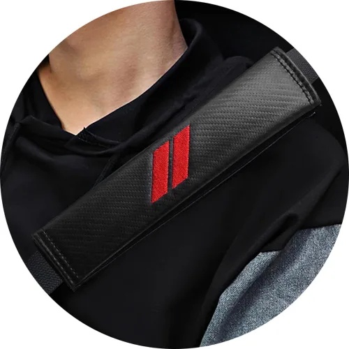 Vista 6 de 2 piezas de fundas para cinturón de seguridad para accesorios Dodge, almohadillas para cinturón de seguridad compatibles con Dodge Charger Durango