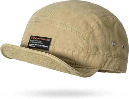 Vista 11 de Croogo Gorra de béisbol de ala corta, 5 paneles, sombrero de ala plana Dy09-negro