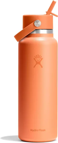 Vista 49 de Hydro Flask Botella de agua – Acero inoxidable aislado – Tapa flexible con popote de boca ancha, antiderrames, a prueba de fugas y recargable